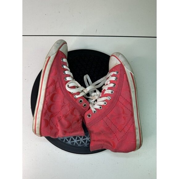 Coach High-top Sneaker Womens Pink Maisie Sz 6B - Picture 9 of 12